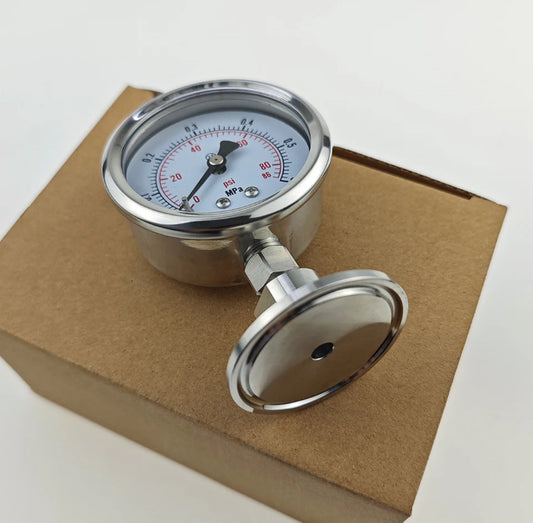 1.5" Tri clamp Pressure gauge 0 - 3 bar